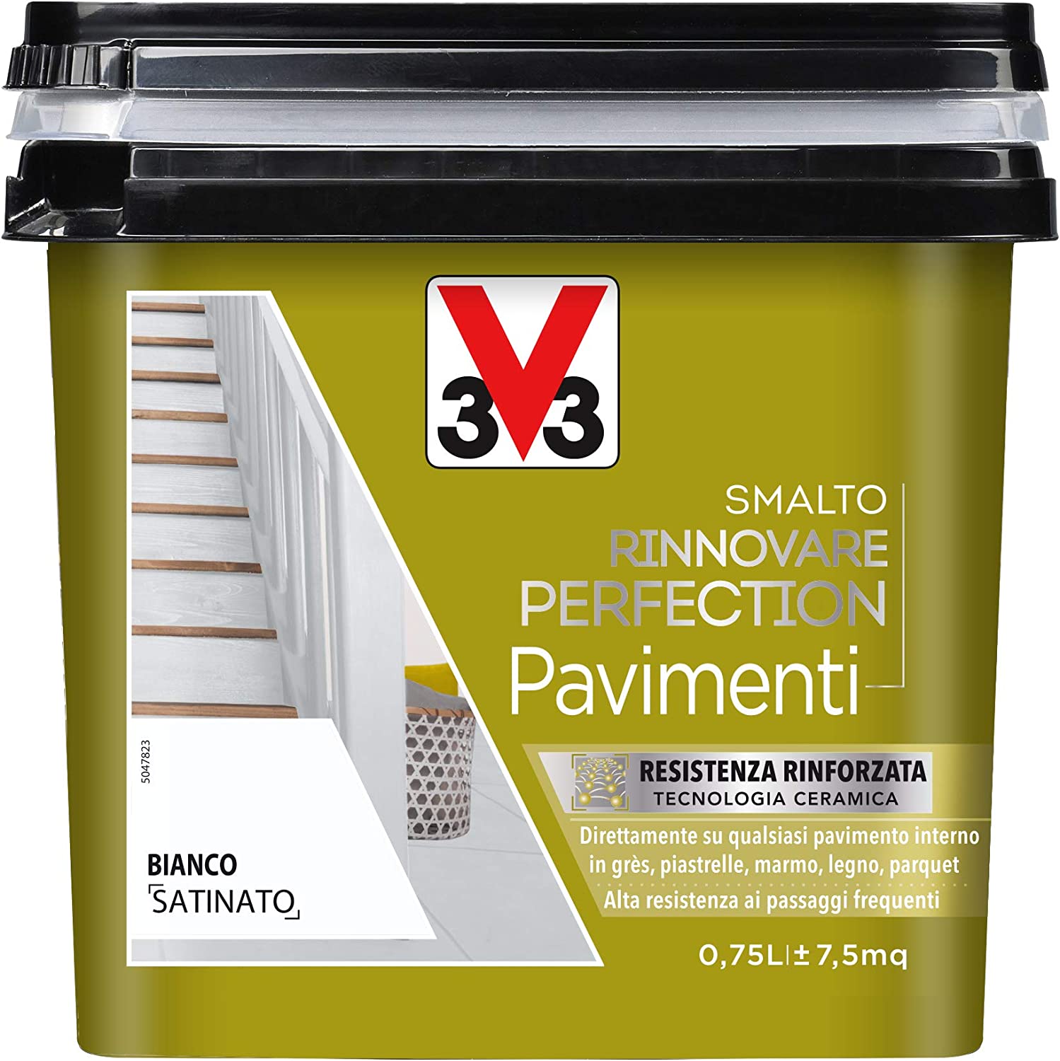 Image V33 RINNOVARE PAVIMENTI BIANCO SATINATO LT.0.75 - immagine 1