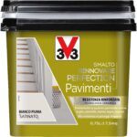 V33 RINNOVARE PAVIMENTI BIANCO PIUMA  SATINATO  LT.0.75