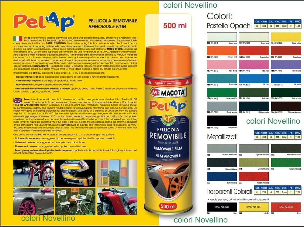 Image MACOTA PELAP PASTELLO OPACO NERO RAL.9005 ML.500 - immagine 1