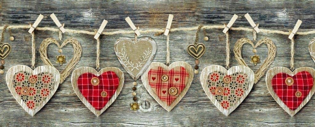 Image TAPPETO ANTISCIVOLO CUORI APPESI ROSSI 52X400 - immagine 1