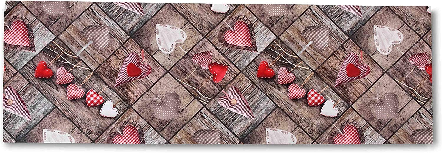 Image TAPPETO ANTISCIVOLO CUORI IN TESSUTO 52X250 - immagine 1