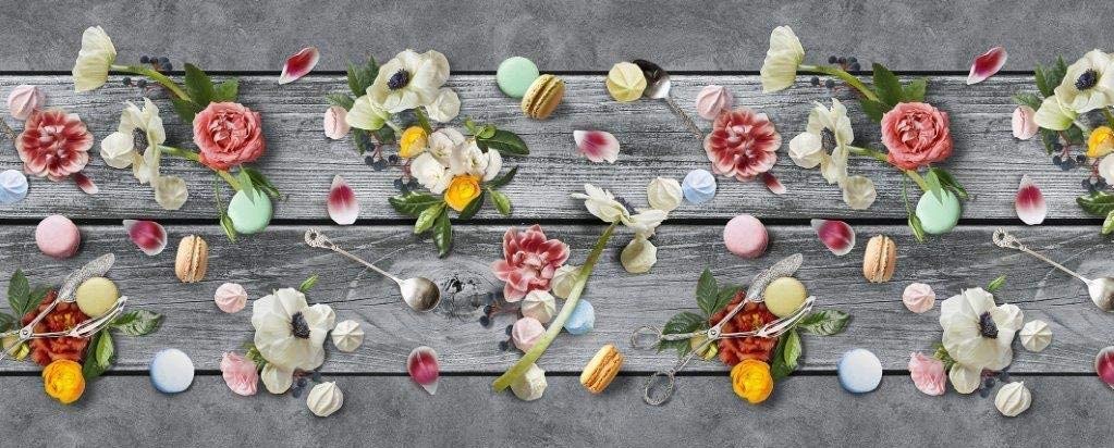 Image TAPPETO ANTISCIVOLO FIORI E MACARONS 52X350 - immagine 1