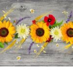 TAPPETO ANTISCIVOLO GIRASOLI E LAVANDA 52X400