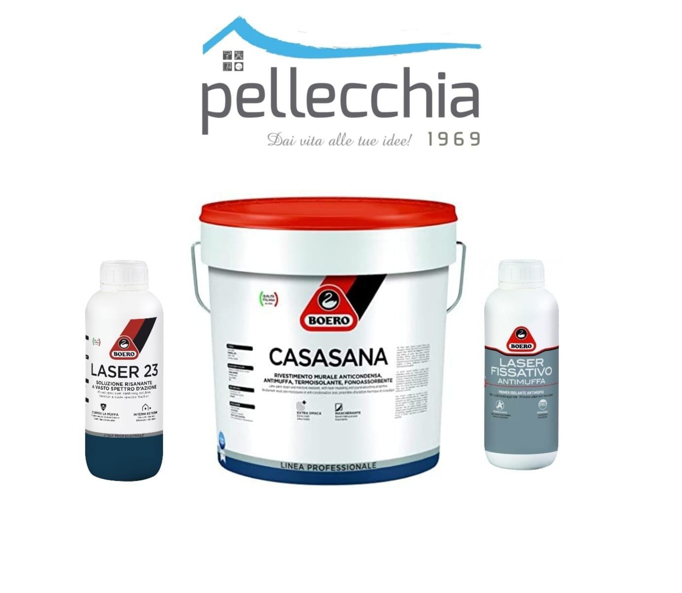 Image KIT BOERO CASASANA 14LT - LASER 23 1LT - LASER FISSATIVO 1LT - immagine 1