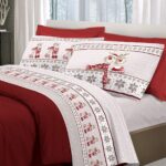 LENZUOLA MATRIMONIALE 100% FLANELLA RENNA ROSSO