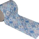 TAPPETO ANTISCIVOLO MAIOLICA BLU  52X100