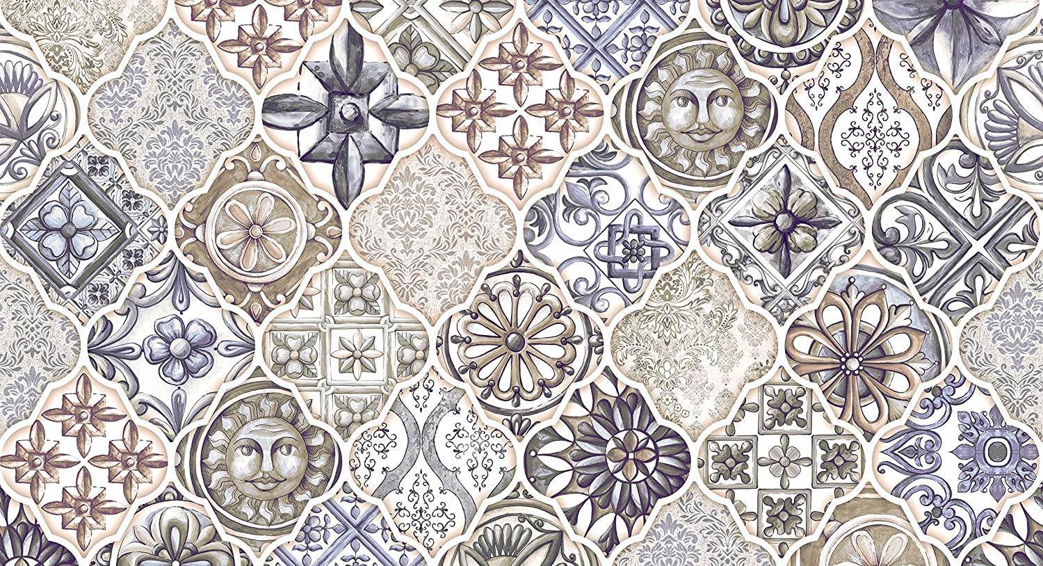 Image TAPPETO ANTISCIVOLO MAIOLICA SOLE GRIGIO 52X300 - immagine 1