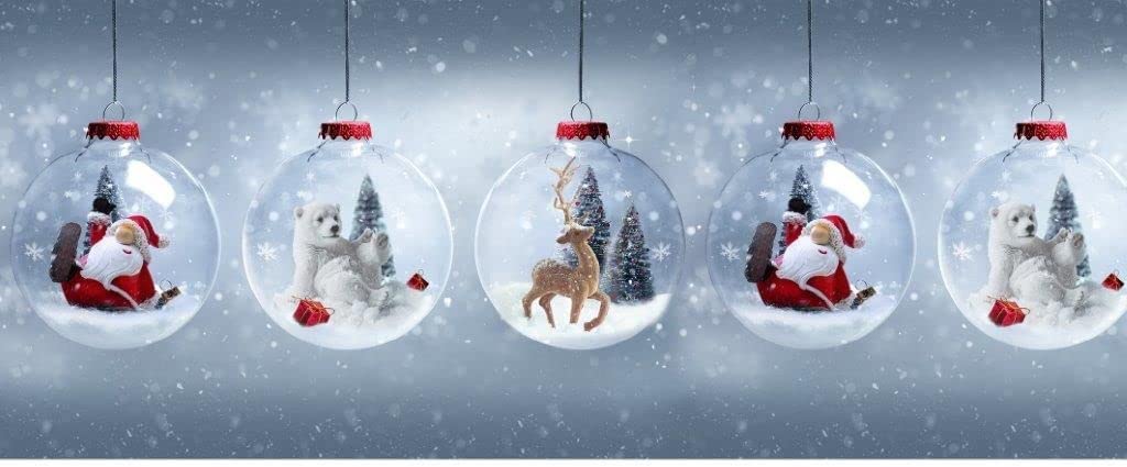 Image TAPPETO ANTISCIVOLO PALLINE DI NATALE 52X150 - immagine 1