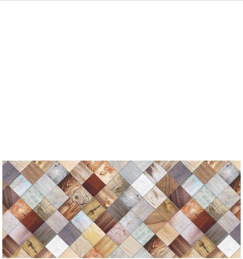 Image TAPPETO ANTISCIVOLO PARQUET A QUADRI 52X150 - immagine 1