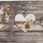 TAPPETO ANTISCIVOLO SHABBY CHIC A CUORI 52X150