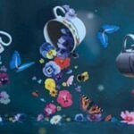 TAPPETO ANTISCIVOLO TAZZINE FIORI E FARFALLE 52X350