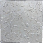 PANNELLO DECORATIVO 50X50 FIORE AVORIO