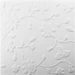 PANNELLO DECORATIVO 50X50 FIORE BIANCO