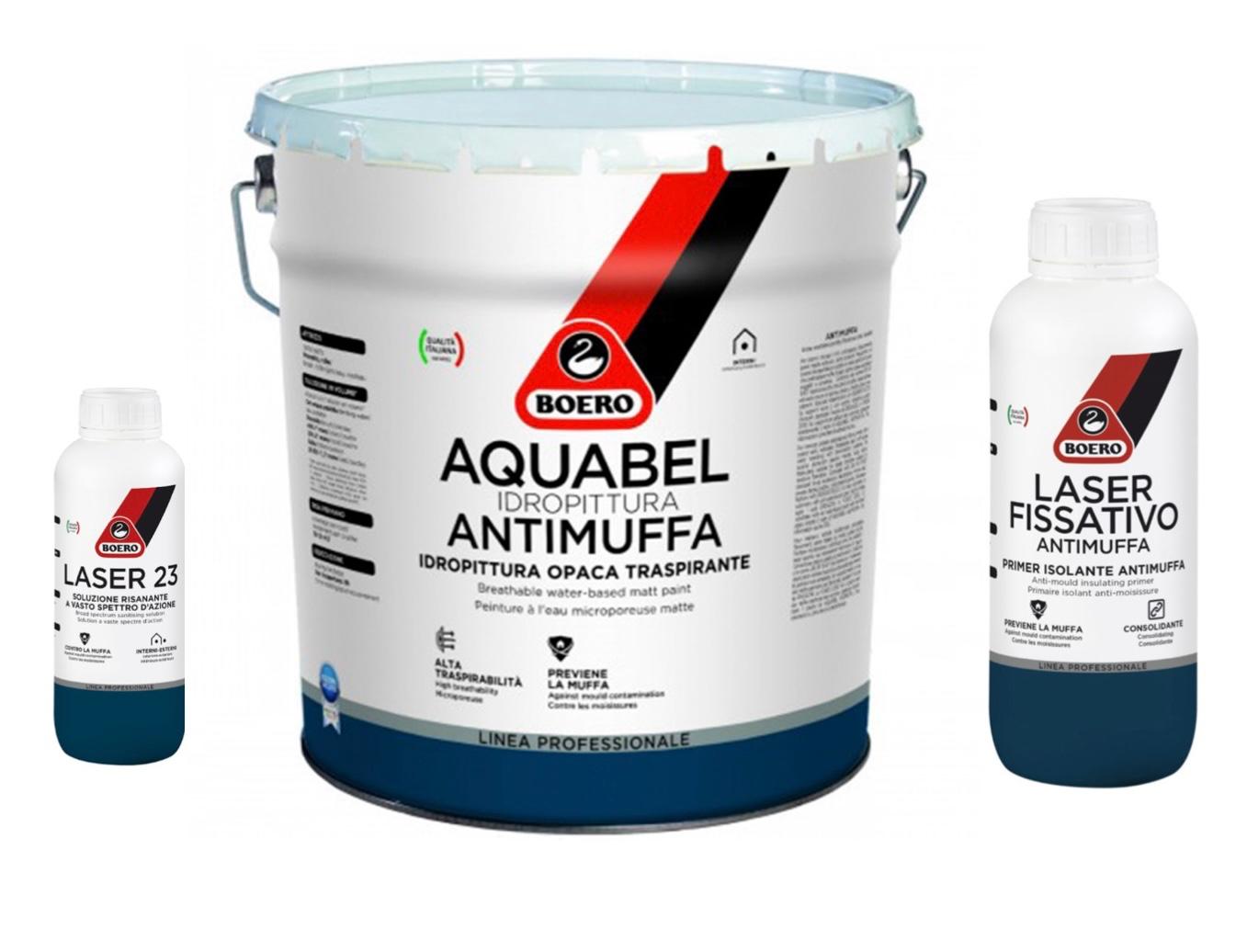 Image KIT AQUABELL 2,5LT + LASER 23 1LT + LASER FISSATIVO 1LT - immagine 1